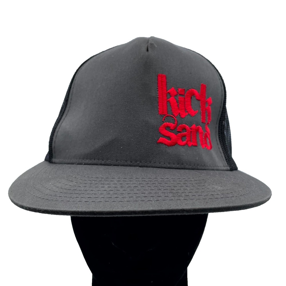 Kick Sand Trucker Cap One Size Gray Black Snapback Hat Dirt Bike ATV 4 Wheel